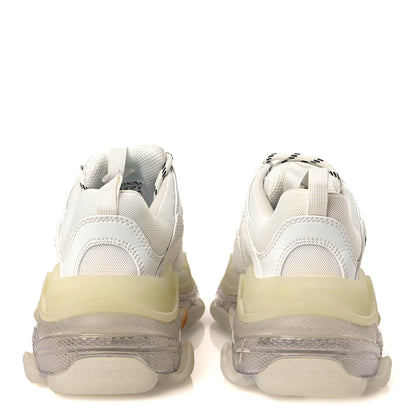 Balenciaga Fabric Mesh Clear Sole Womens Triple S Sneakers 38 White 6 of 12