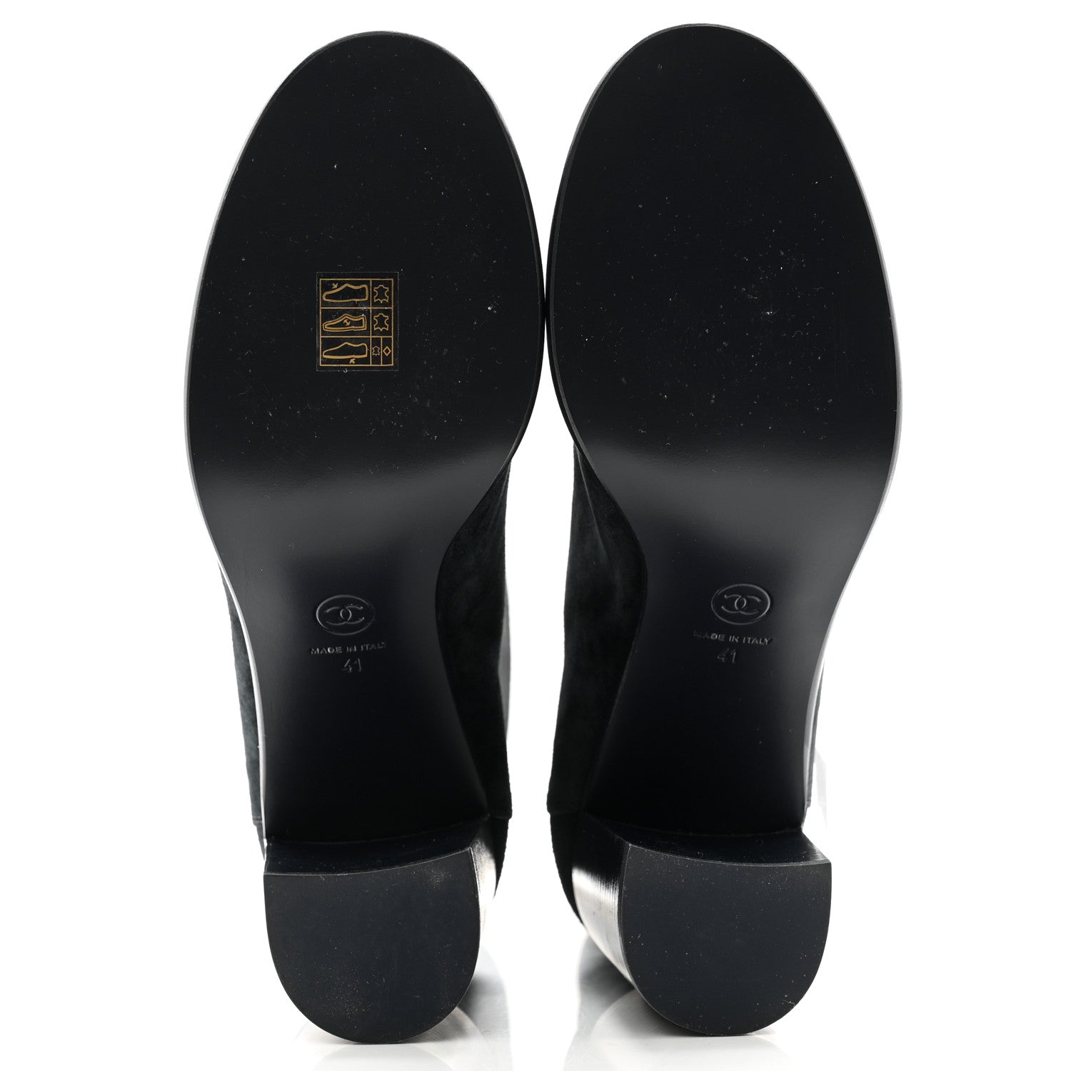 Chanel Suede CC Short Boots 41 Blue 5 of 8