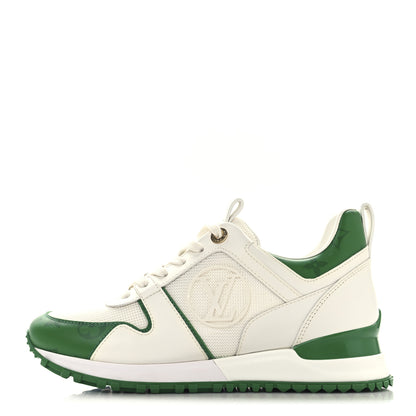 Louis Vuitton Calfskin Monogram Run Away Sneakers 36 White Green 1 of 9