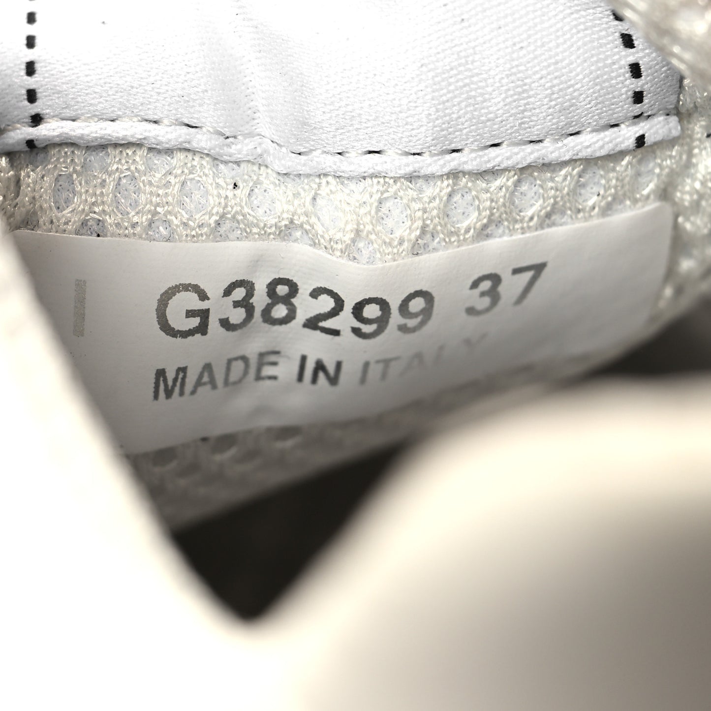 Mesh Suede Grained Calfskin Womens CC Sneakers 37 Black White