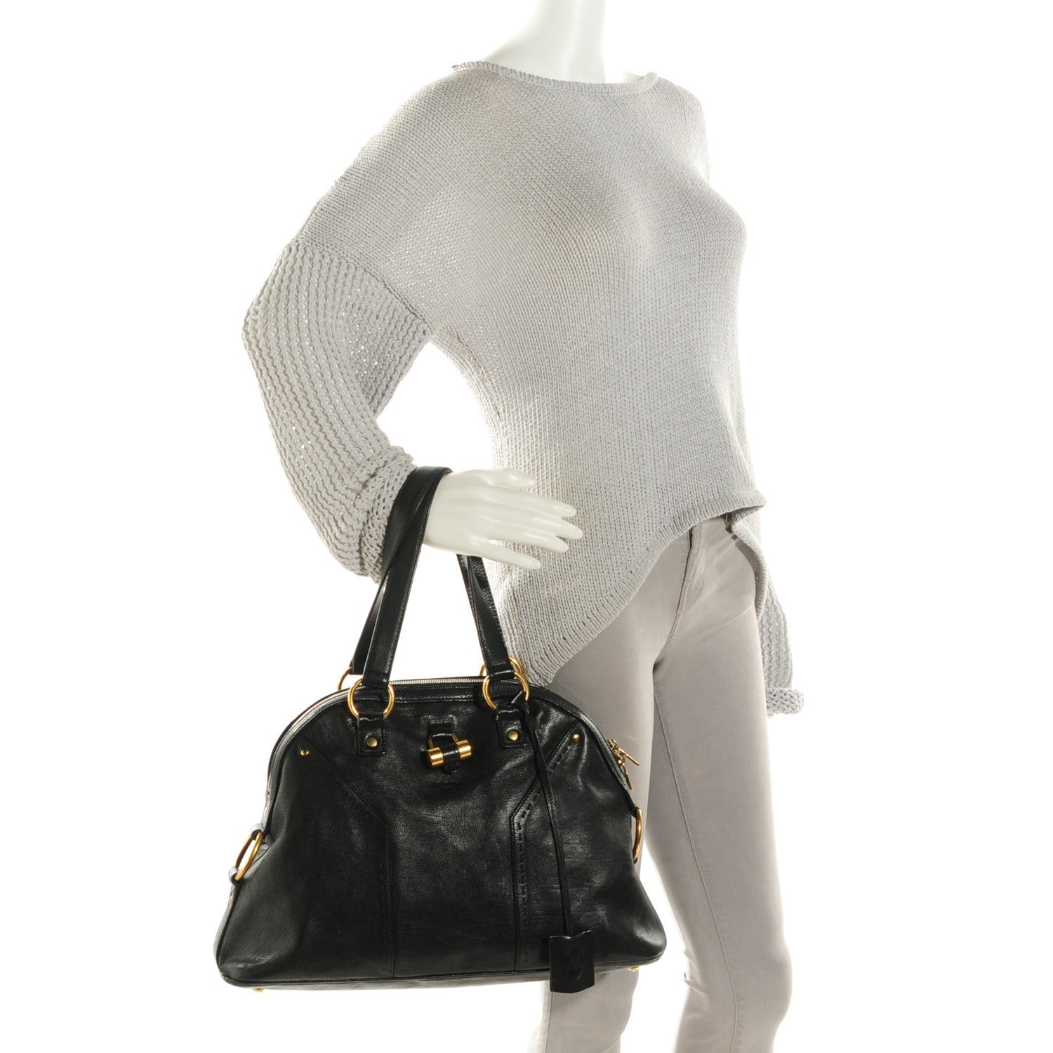 Saint Laurent Calfskin Large Muse Black 2 of 7