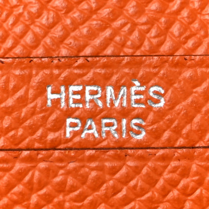 Hermes Epsom Bearn Gusset Wallet Orange 6 of 8