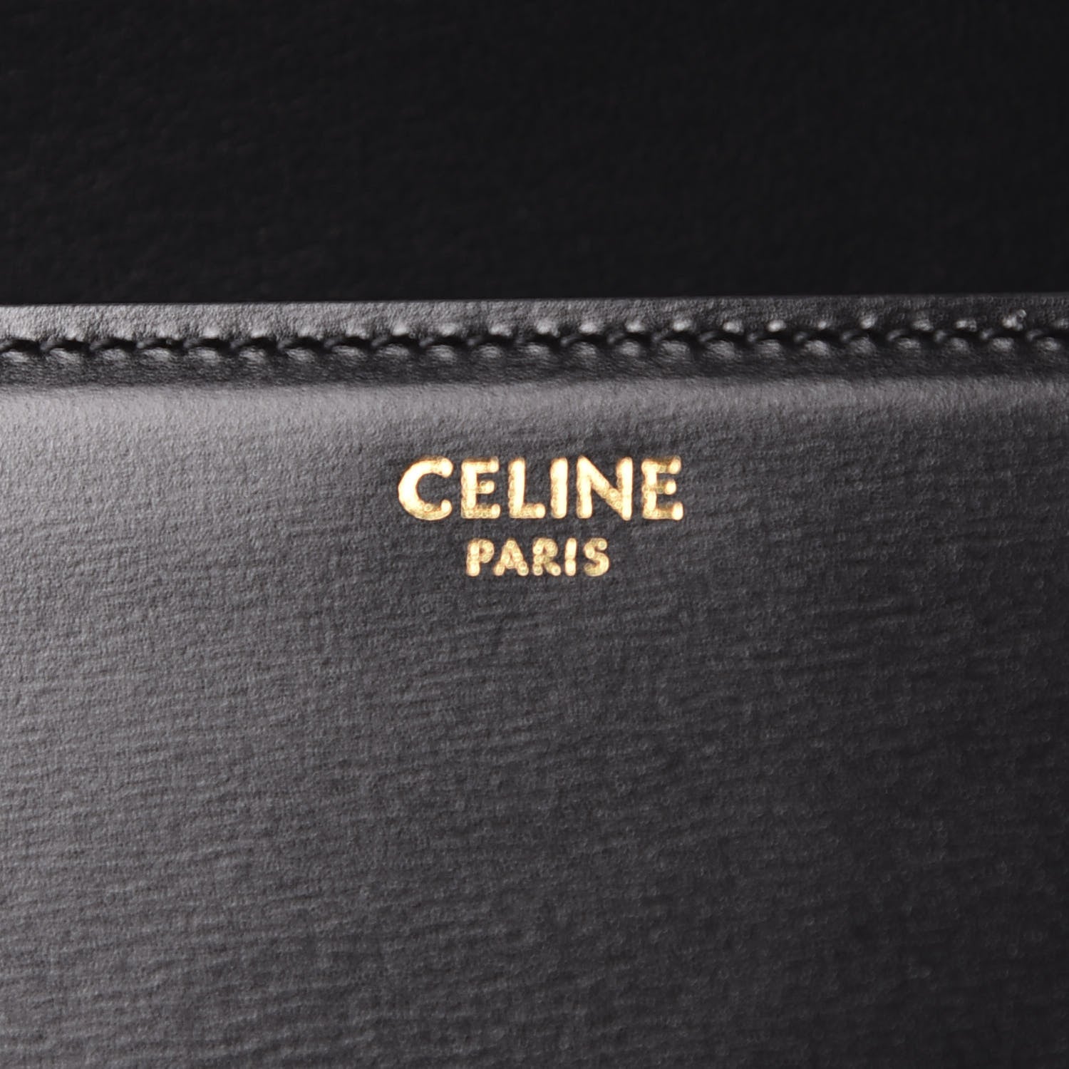 Celine Shiny Calfskin Medium Triomphe Black 8 of 10