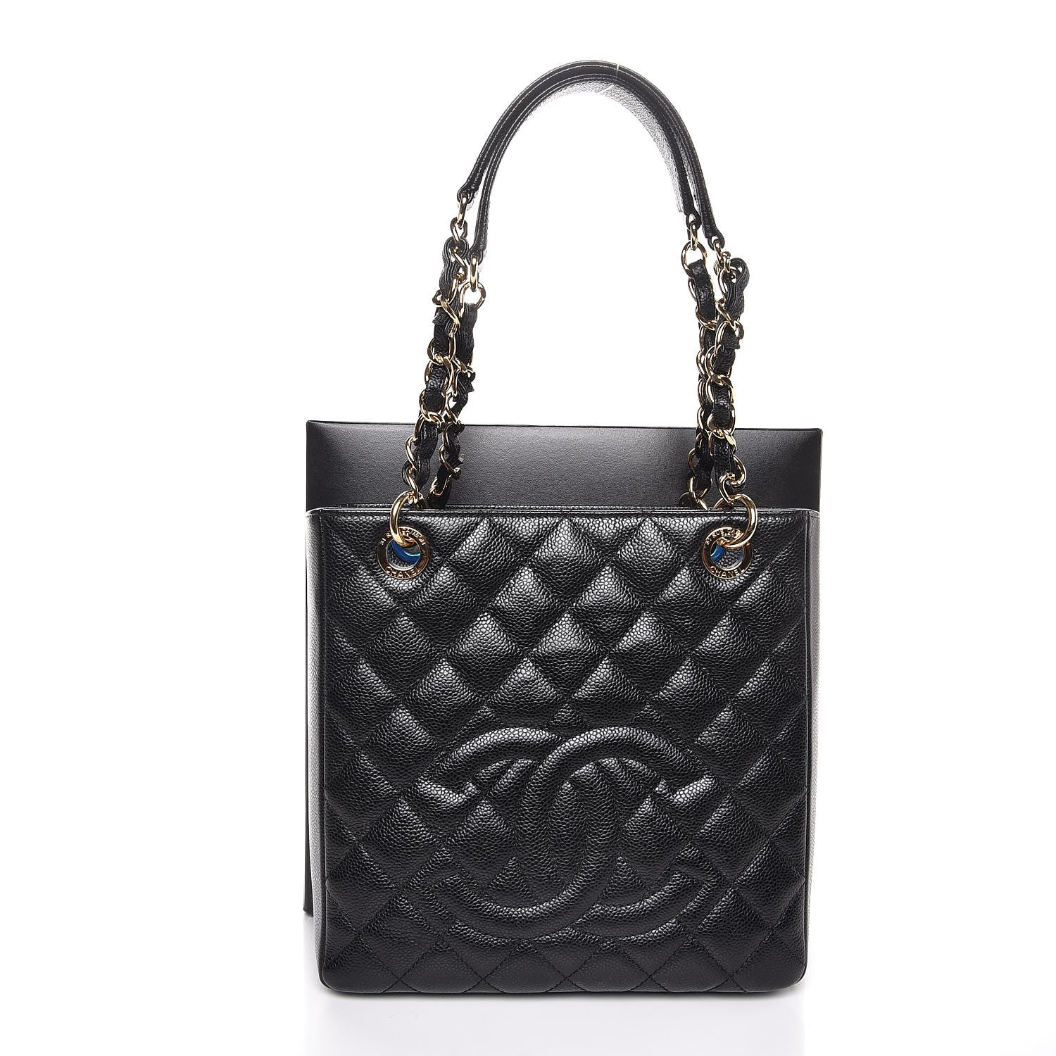 Chanel Caviar Quilted Petit Shopping Tote PST Black 8 of 8