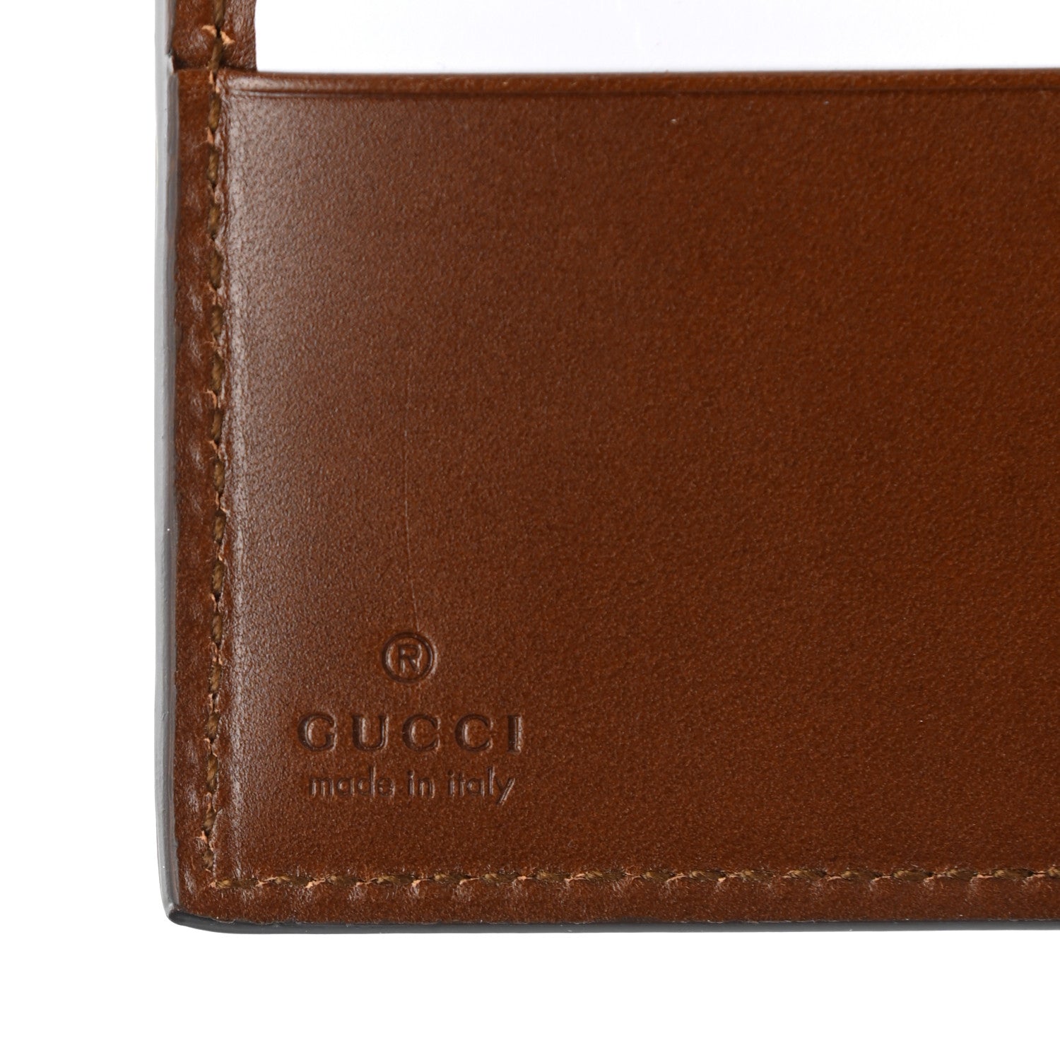 Gucci GG Supreme Monogram French Flap Wallet Brown 7 of 9