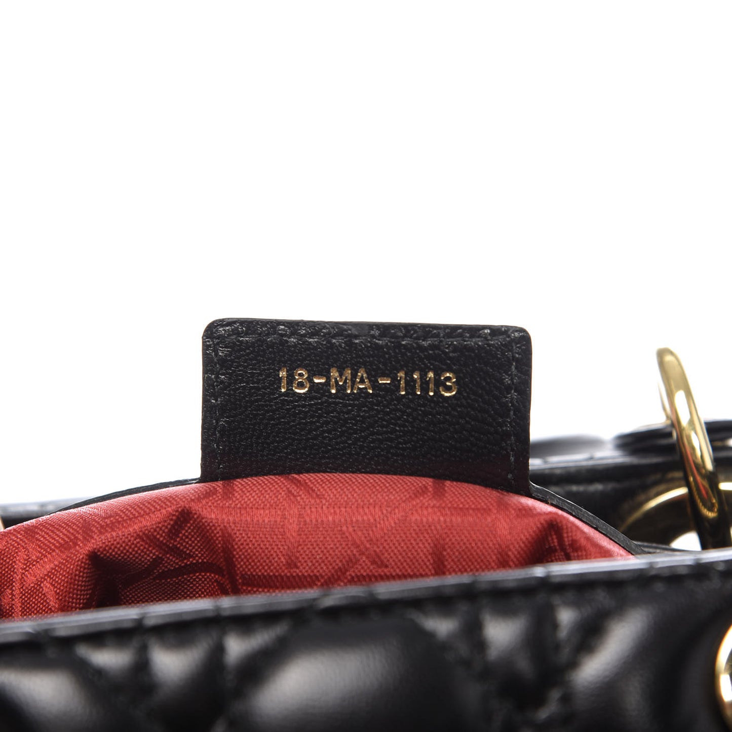 Lambskin Cannage Medium Lady Dior Black