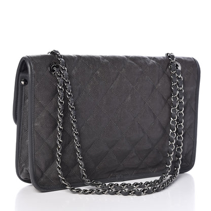 Chanel Caviar Quilted Large French Riviera Flap Dark Grey 3 of 10