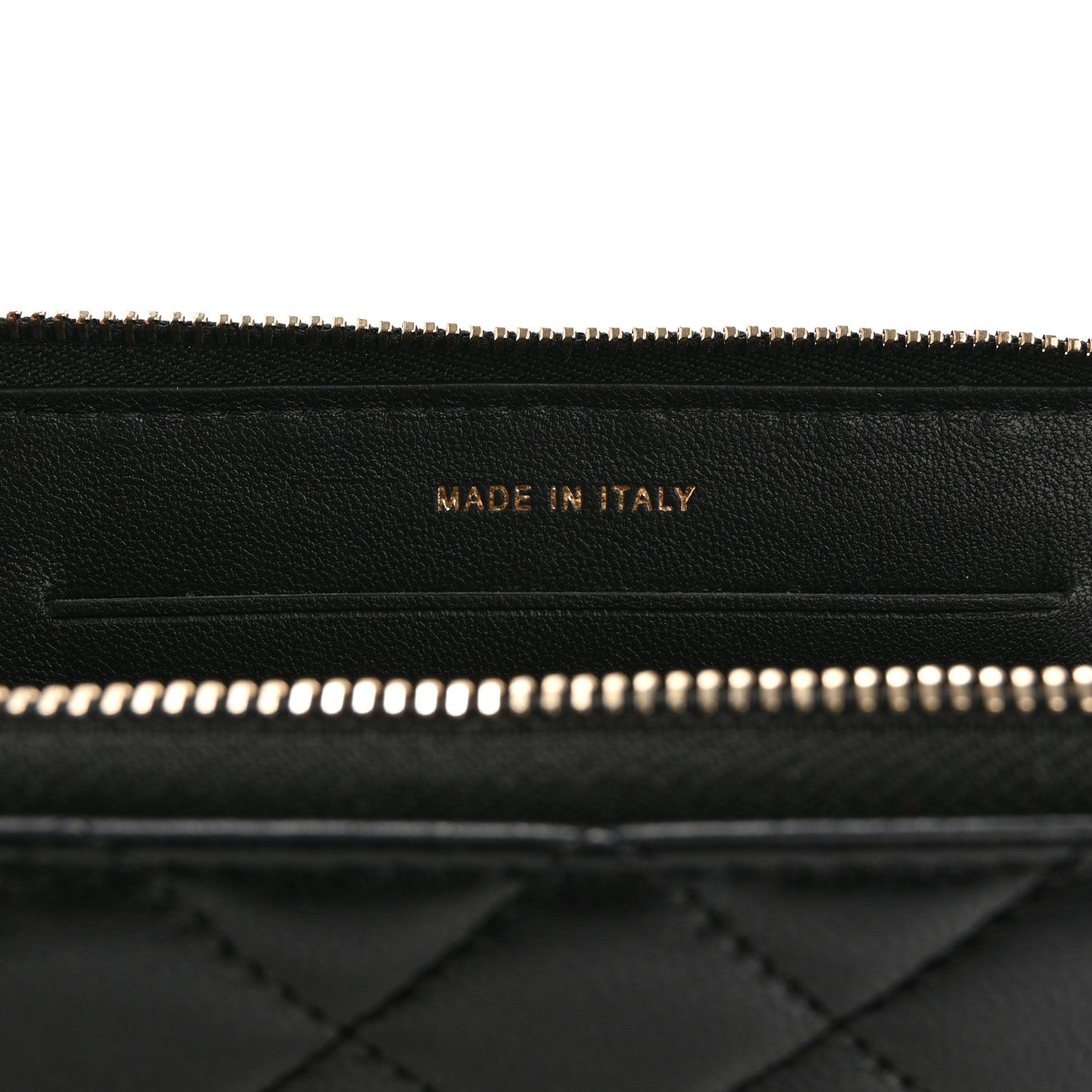 Chanel Lambskin Quilted Small Lucky Charms Zip Around Wallet Black 7 of 11