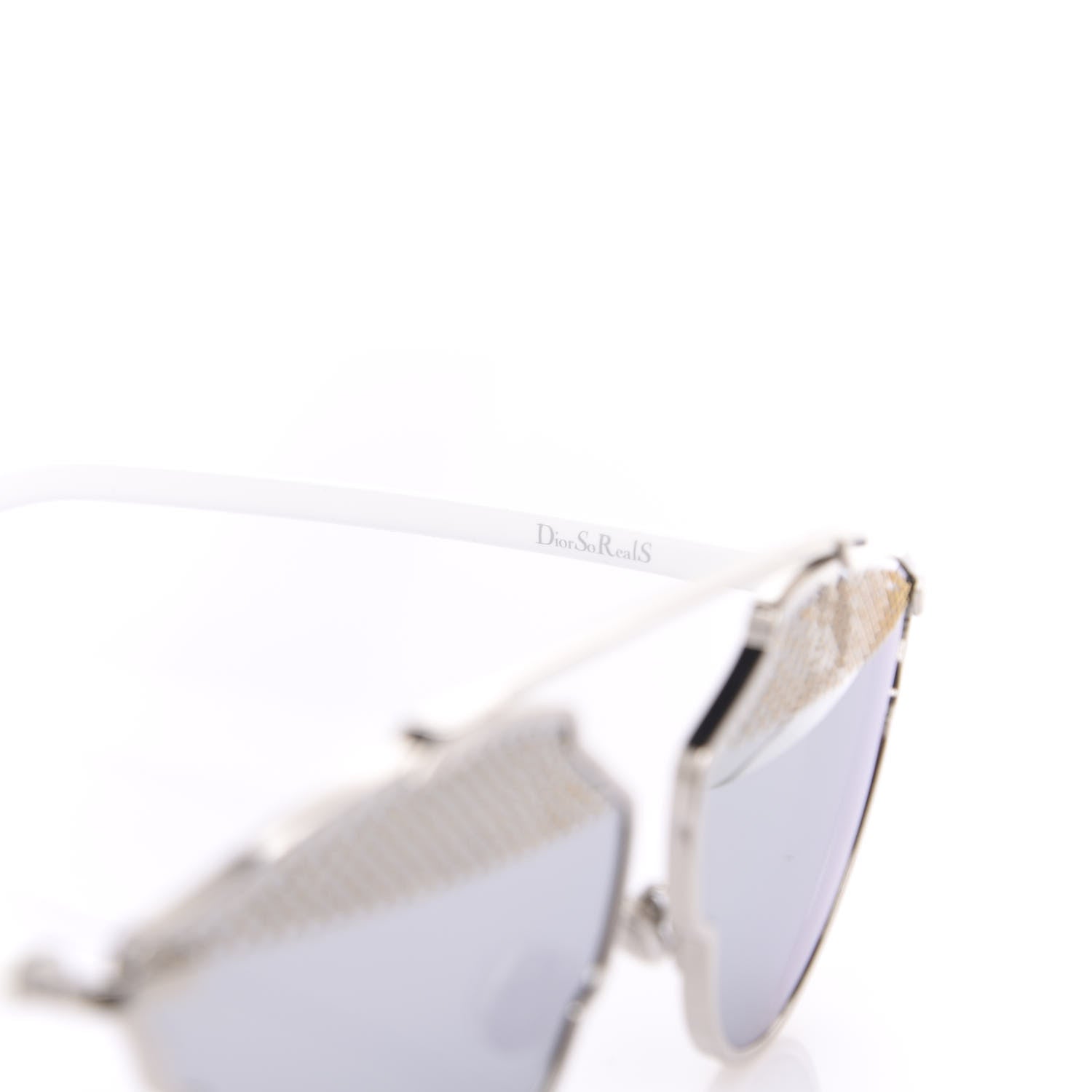 Christian Dior Studded So Real Sunglasses Silver White 5 of 10