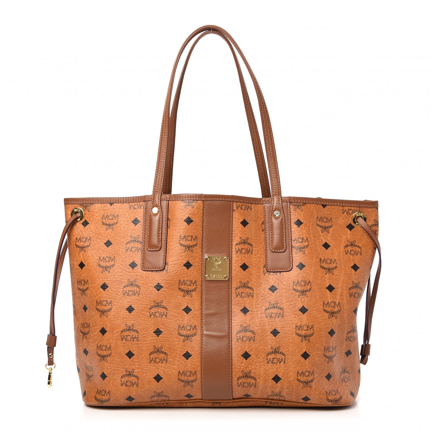 Visetos Medium Liz Reversible Shopper Tote Cognac