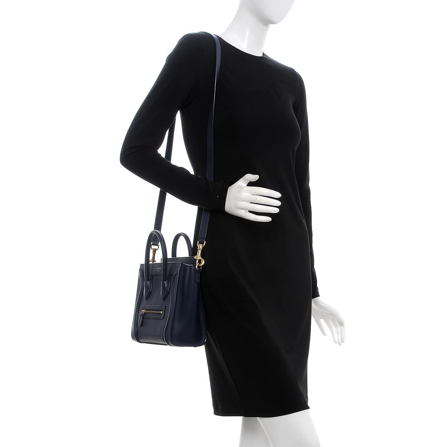 Celine Smooth Calfskin Nano Luggage Ink 2 of 13