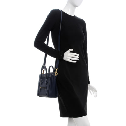Celine Smooth Calfskin Nano Luggage Ink 2 of 13