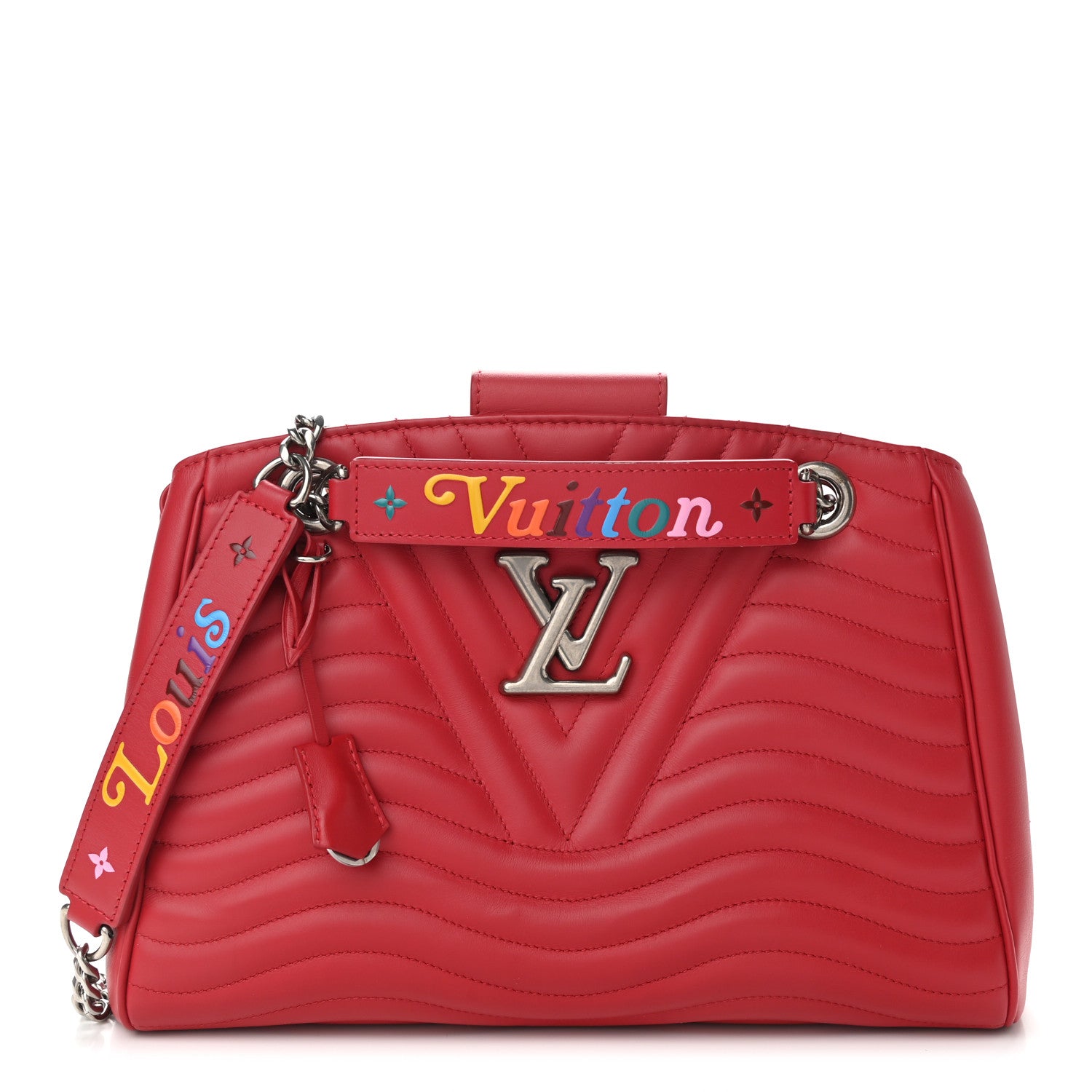 Louis Vuitton Calfskin New Wave Chain Tote Ecarlate 1 of 9