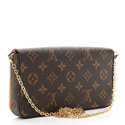 Louis Vuitton Monogram 2022 Christmas Animation New York Soho Pochette Felicie Chain Wallet Yellow 4 of 10