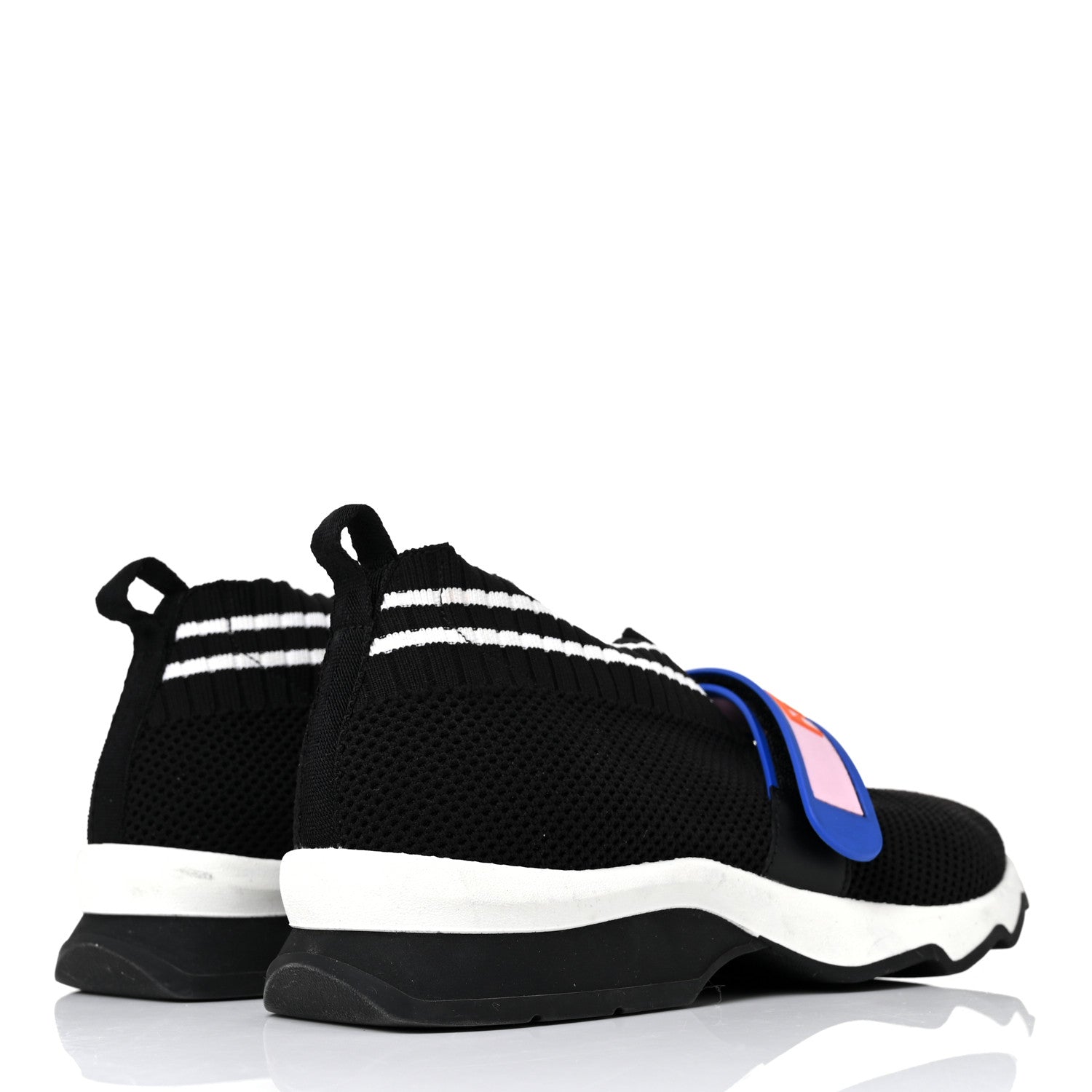 Fendi Stretch Yarn Stiff Band Rockoko Sneakers 36.5 Black 4 of 7