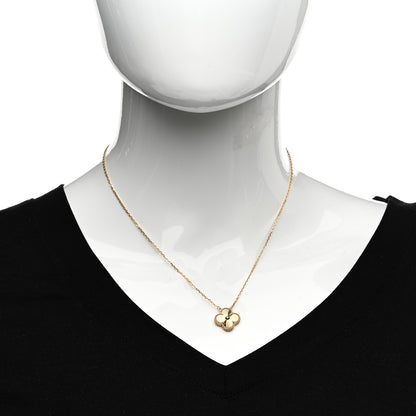 Van Cleef & Arpels 18K Yellow Gold Guilloche Vintage Alhambra Pendant Necklace 2 of 6