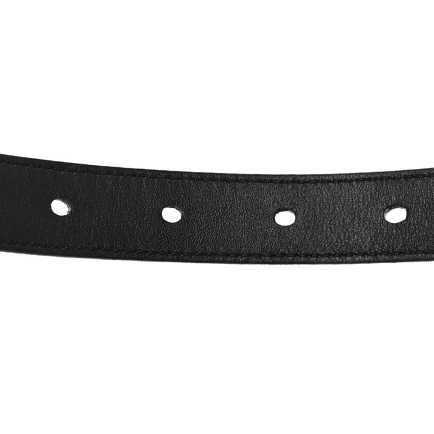Saint Laurent Calfskin Crocodile Embossed Monogram Square Buckle Belt 70 28 Black 3 of 5