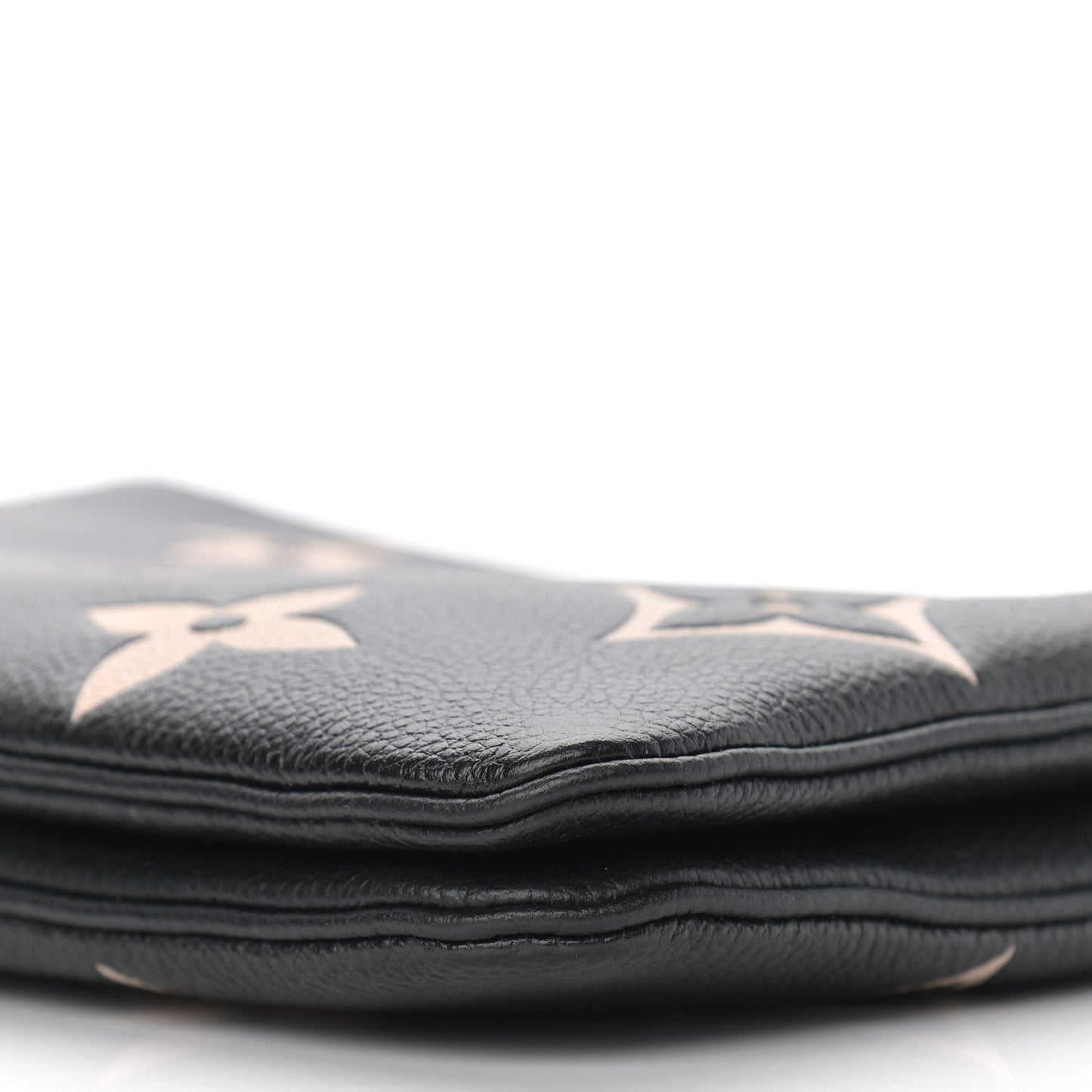 Empreinte Monogram Giant Double Zip Pochette Black Cream