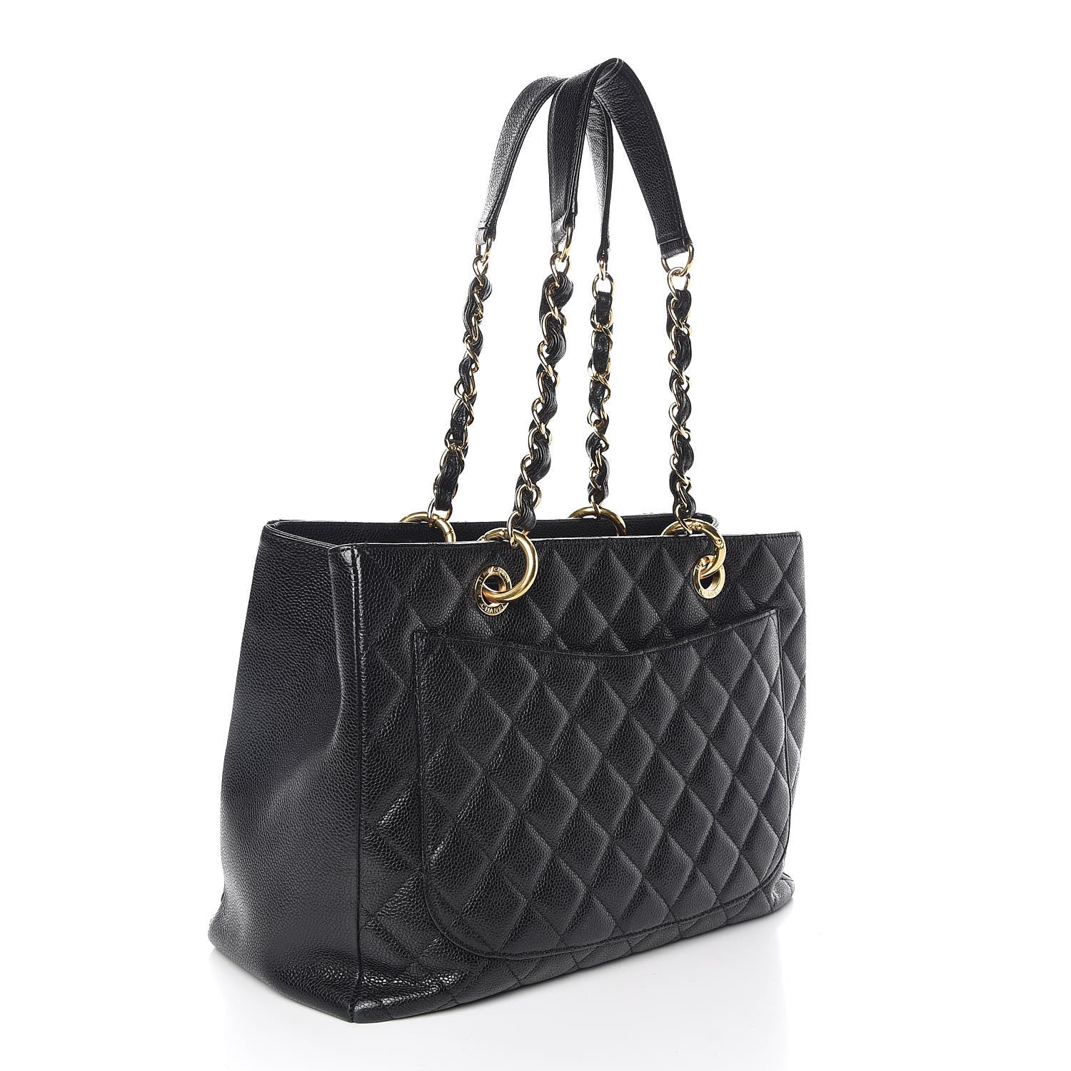 Chanel Caviar Quilted Grand Shopping Tote GST Black 3 of 16
