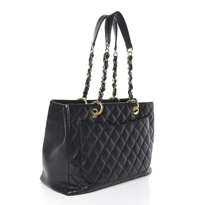 Chanel Caviar Quilted Grand Shopping Tote GST Black 3 of 16