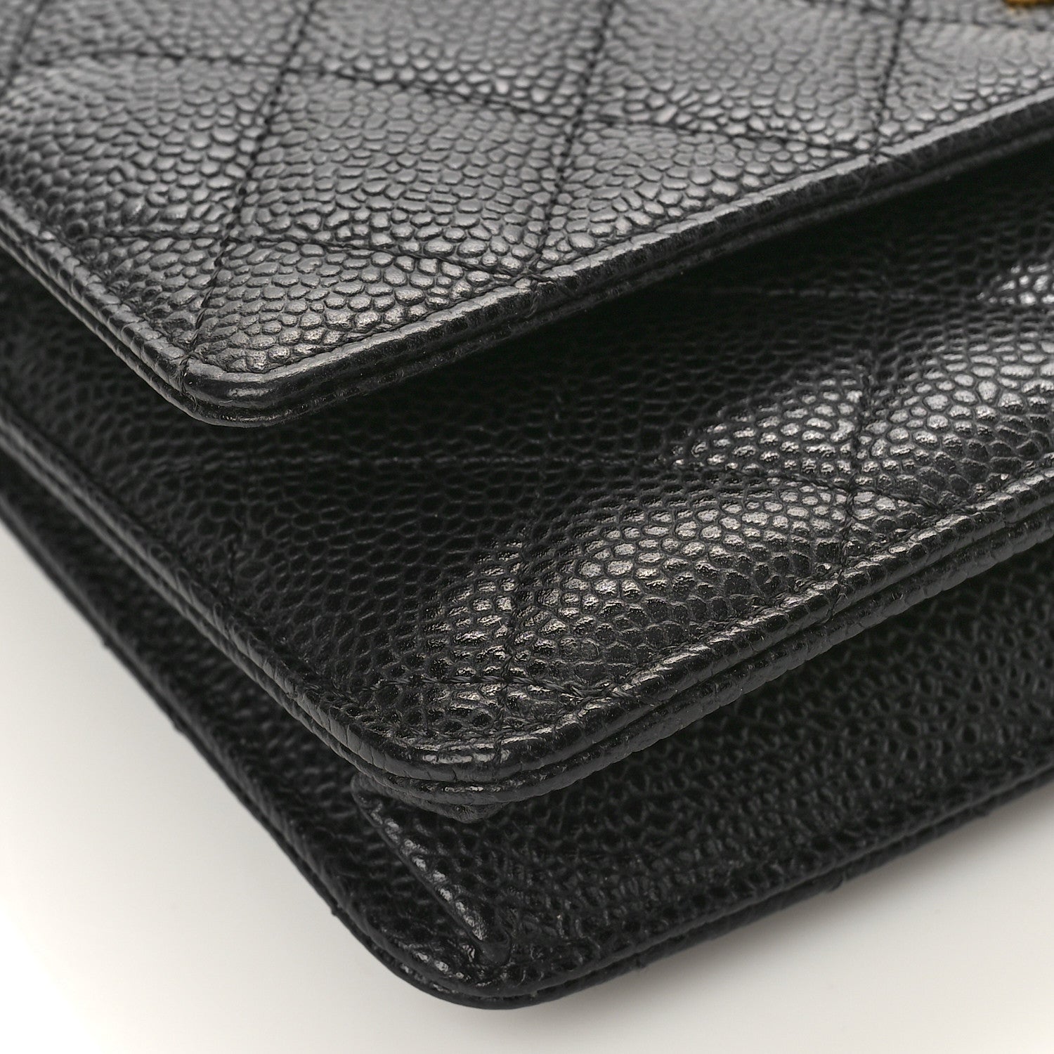 Chanel Caviar Quilted Wallet on Chain WOC Black 8 of 10