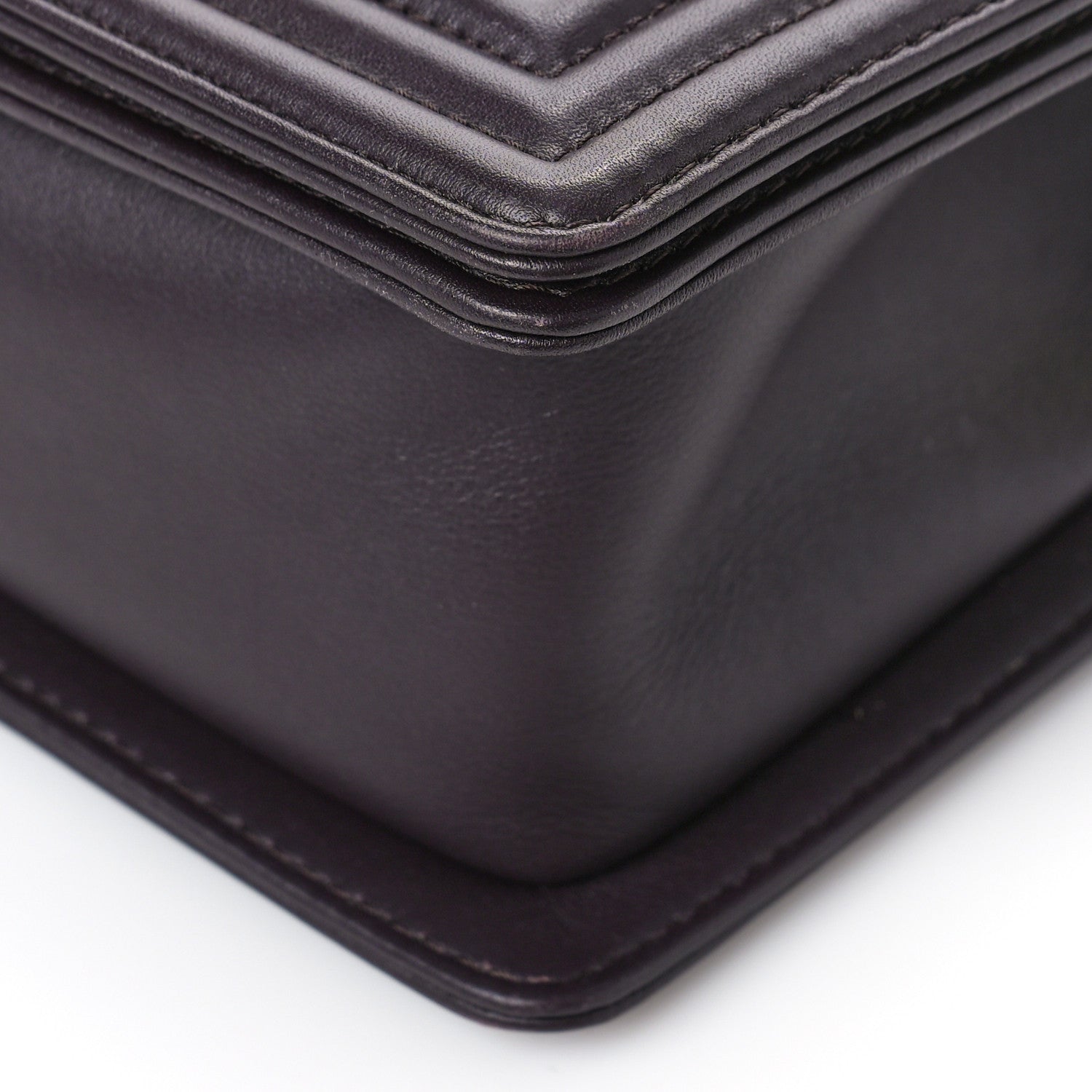 Chanel Calfskin Quilted Medium Boy Flap Dark Brown 9 of 10