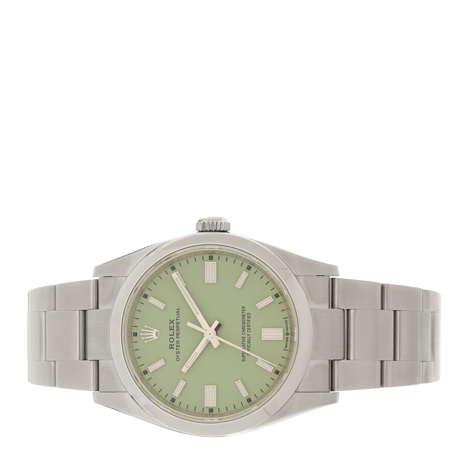 Rolex Stainless Steel 36mm Oyster Perpetual Watch Pistachio 126000 2 of 5