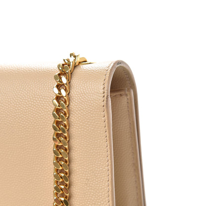 Saint Laurent Grain De Poudre Medium Monogram Kate Satchel Nude Powder 11 of 13