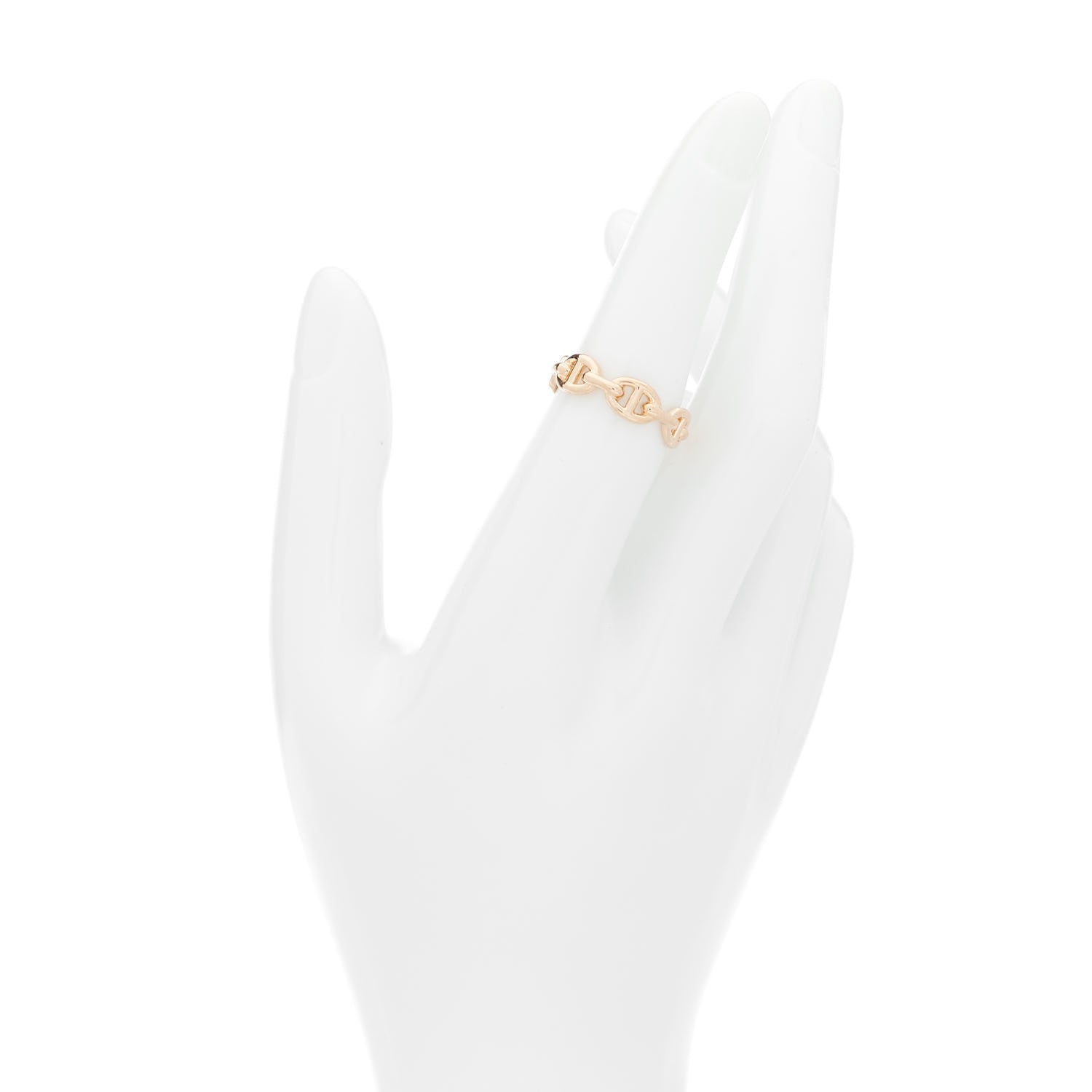 Hermes 18K Rose Gold PM Chaine D'Ancre Enchainee Ring 52 6 2 of 6