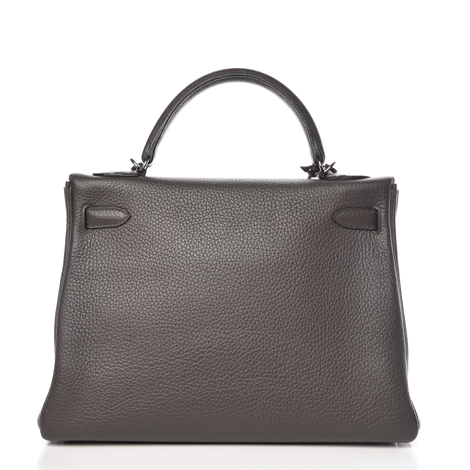 Hermes Taurillon Clemence Horseshoe Kelly Retourne 32 Graphite Tosca 5 of 41