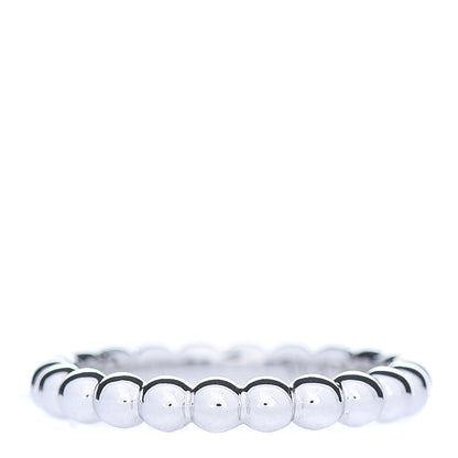 Van Cleef & Arpels 18K White Gold Medium Perlee Ring 50 5.25 3 of 6