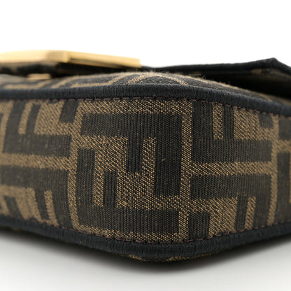 Fendi Fabric Jacquard FF 1974 Mini Baguette Tobacco Moro Black 10 of 10