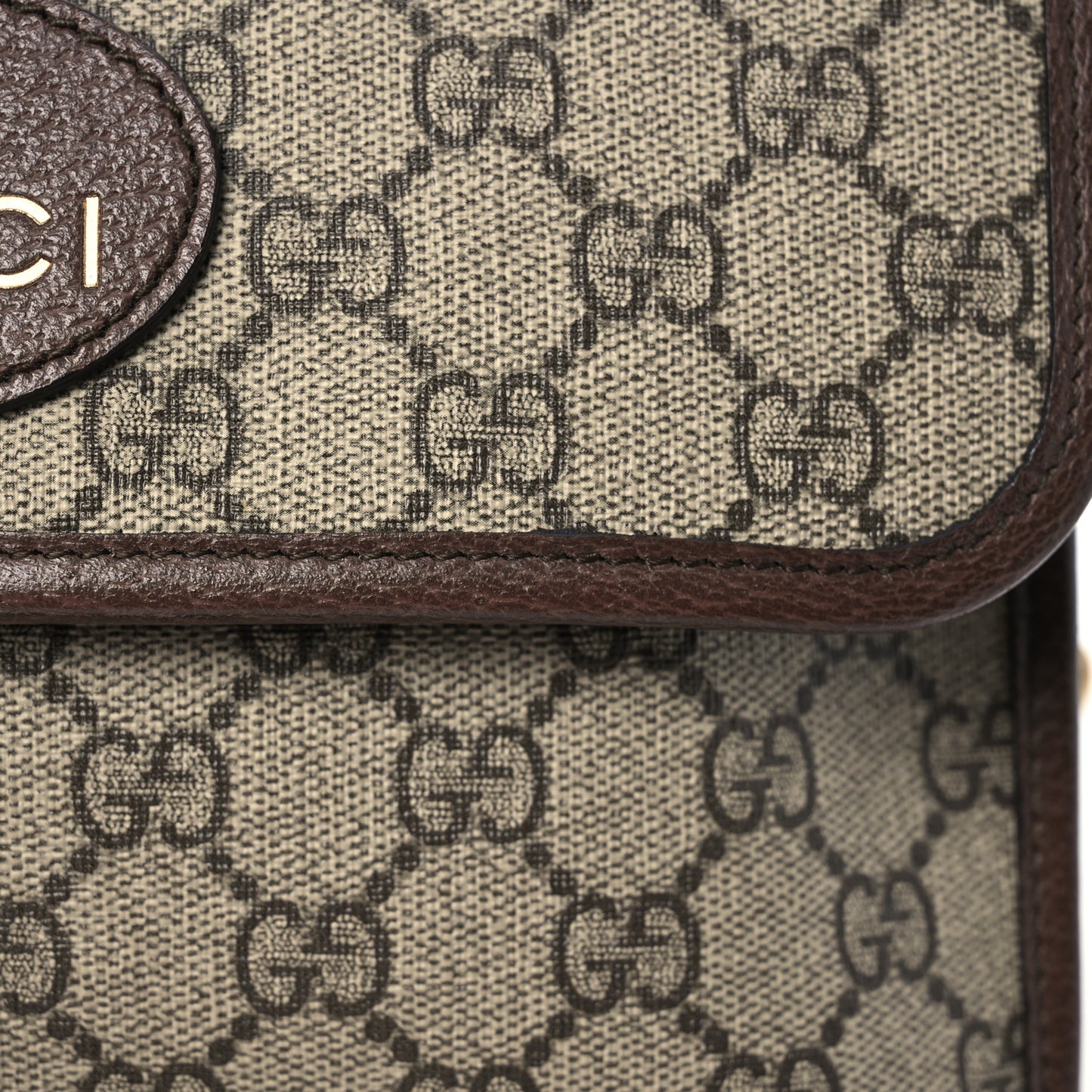 GG Supreme Monogram Neo Vintage Web Belt Bag Brown