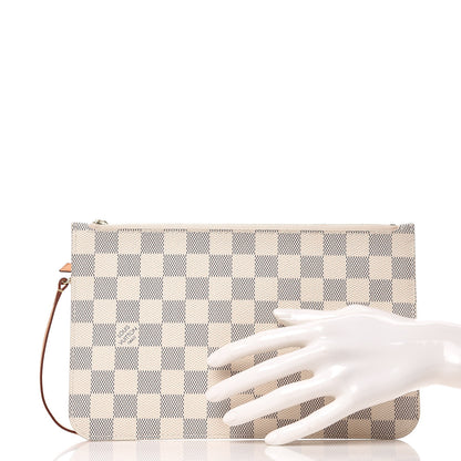 Louis Vuitton Damier Azur Neverfull MM GM Pochette 2 of 7