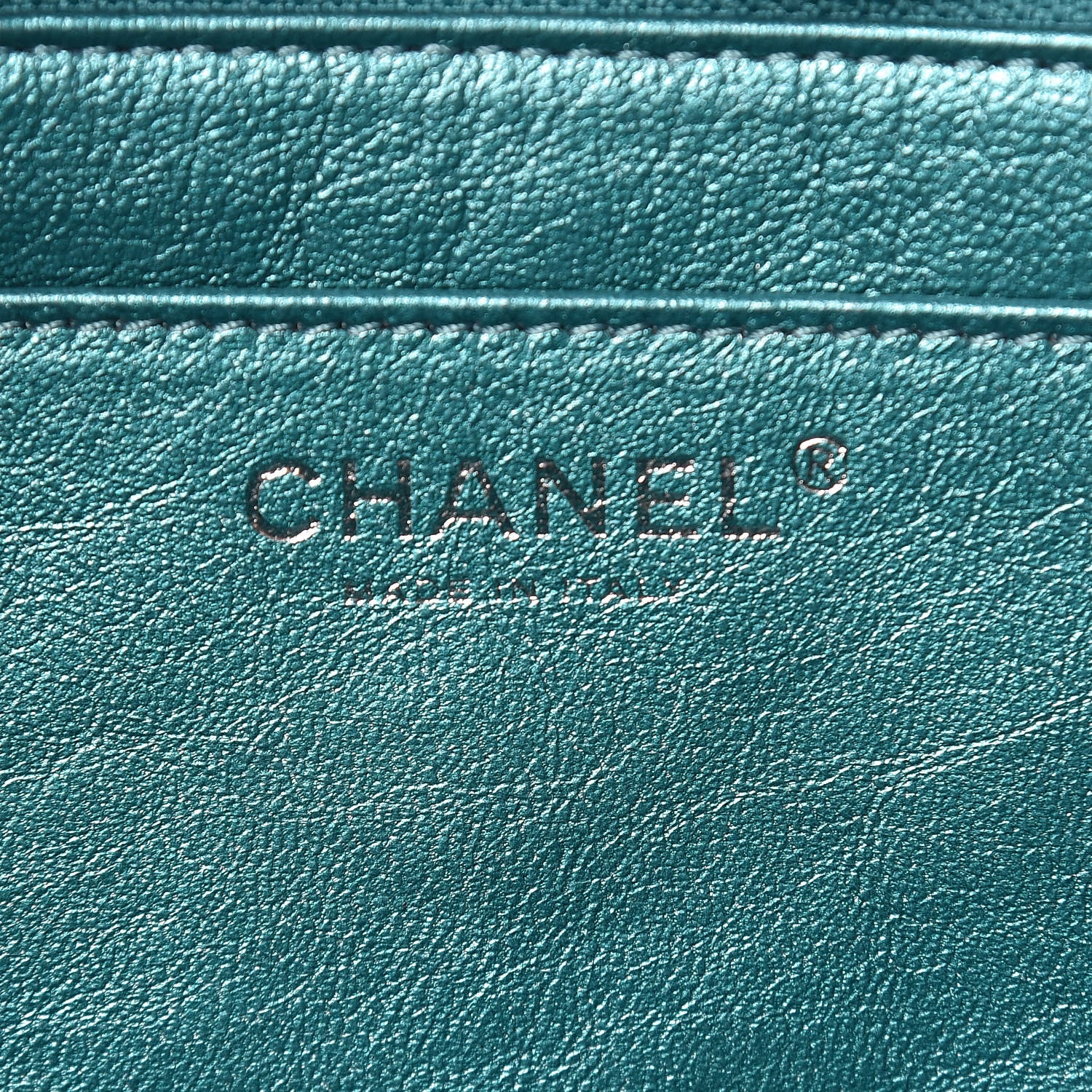 Chanel Metallic Calfskin Quilted Snake Chain 2.55 Reissue Flap Turquoise 6 of 15