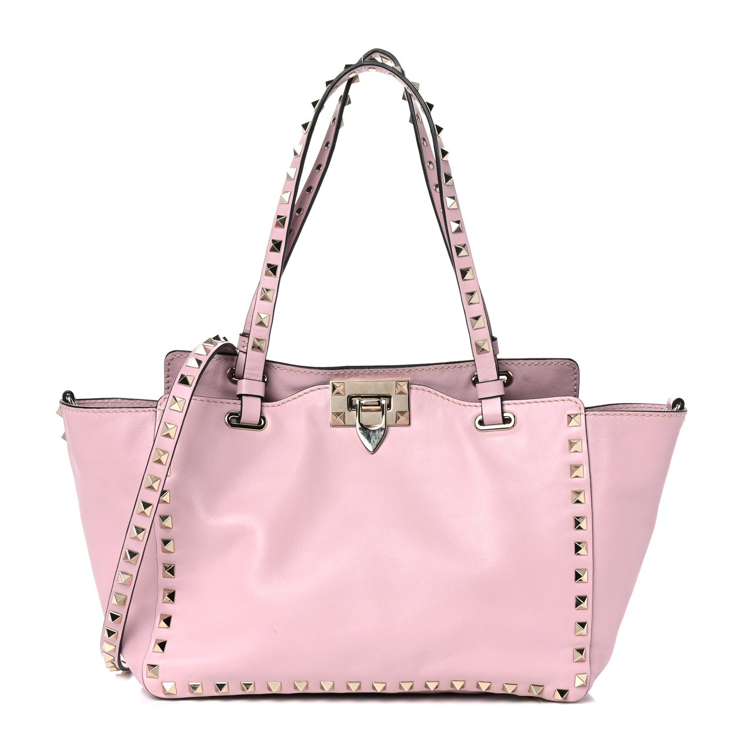 Vitello Small Rockstud Tote Water Rose