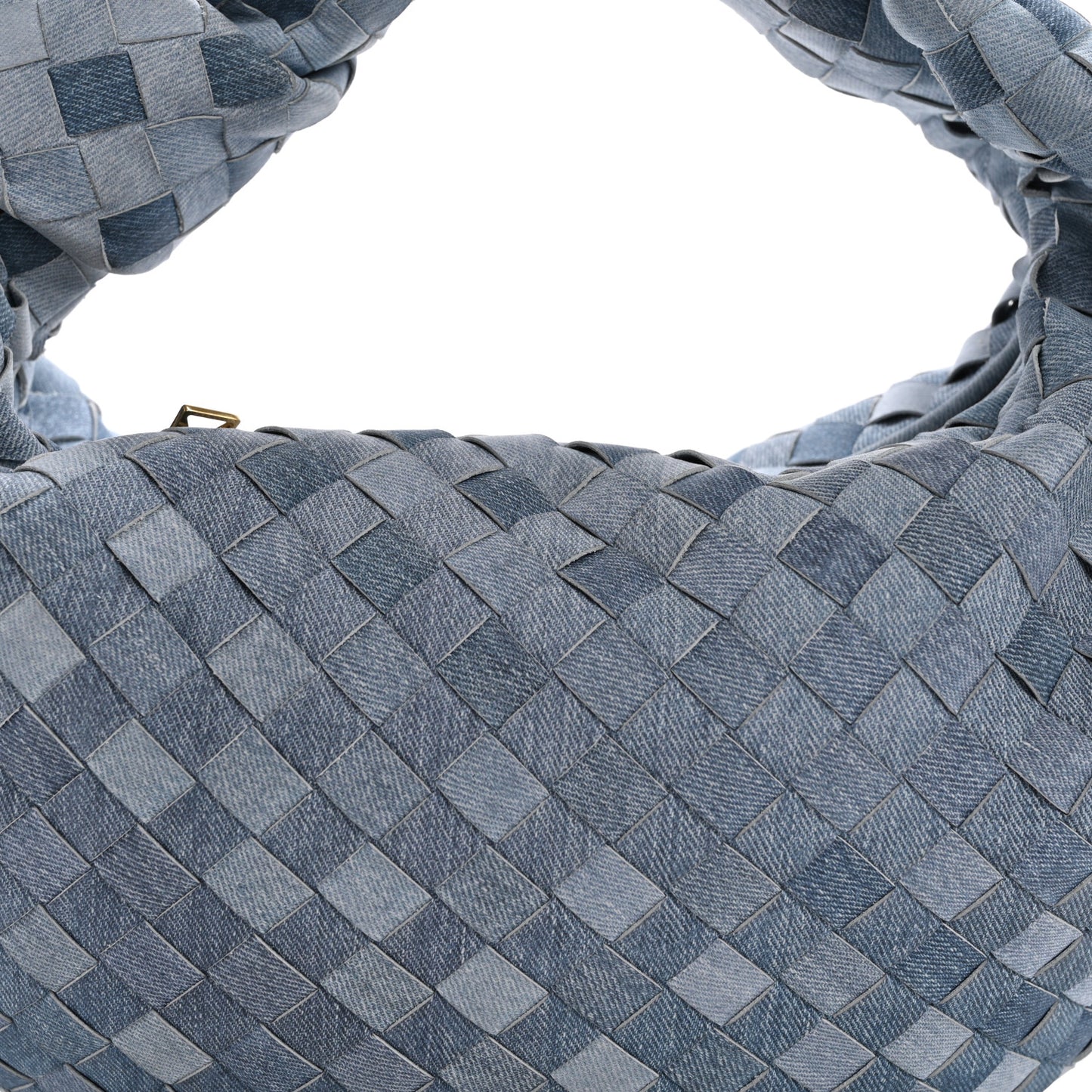 Nappa Denim Effect Intrecciato Teen Jodie Hobo Denim