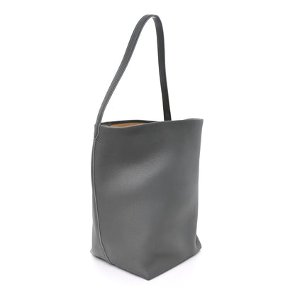 The Row Grained Calfskin Large N/S Park Tote Timouse Grey 3 of 9