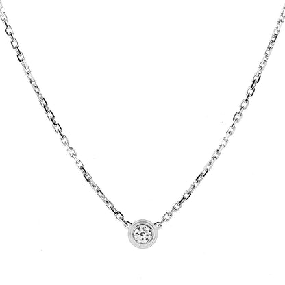 Cartier 18K White Gold Diamond XS D'Amour Pendant Necklace 4 of 6
