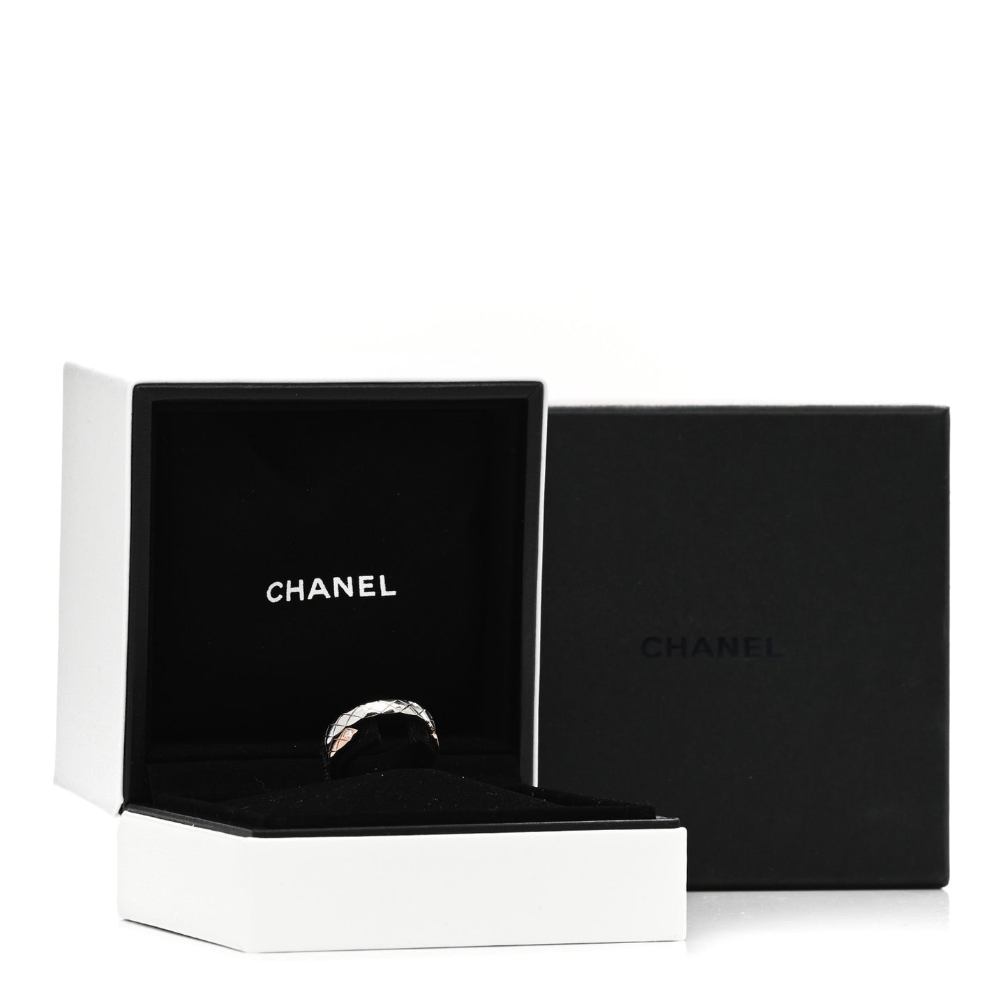 18K White Beige Gold Diamond Coco Crush Toi et Moi Ring 53 6.5