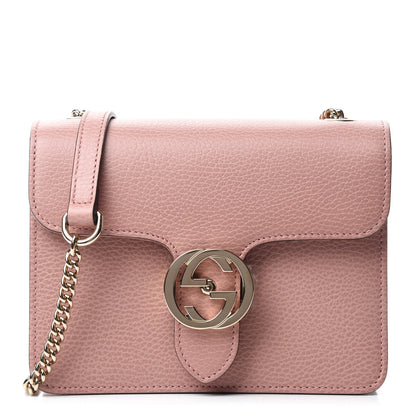 Gucci Dollar Calfskin Small Interlocking G Shoulder Bag Soft Pink 1 of 10