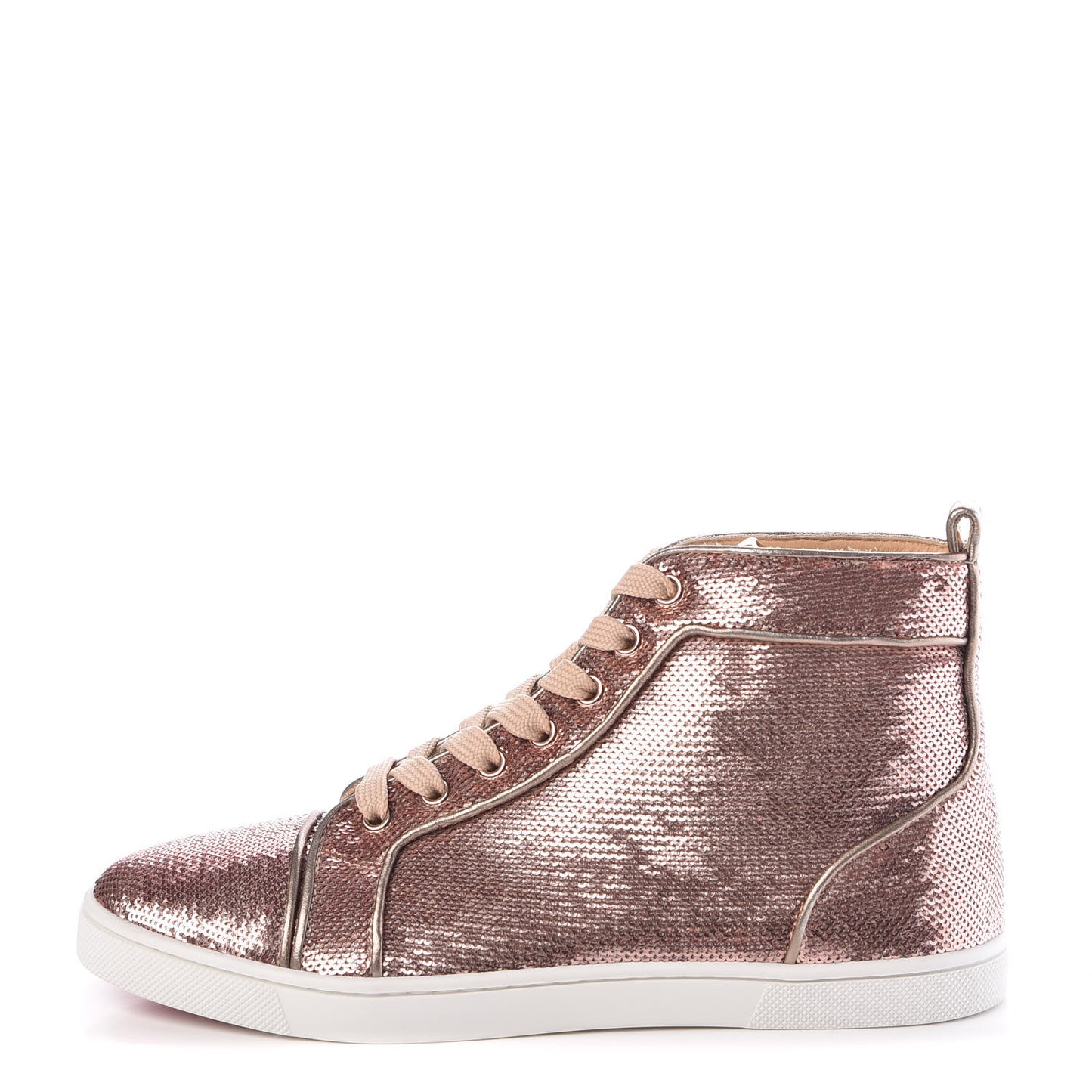 Metallic Sequin Bip Bip Orlato Flat Sneakers 37 Nude