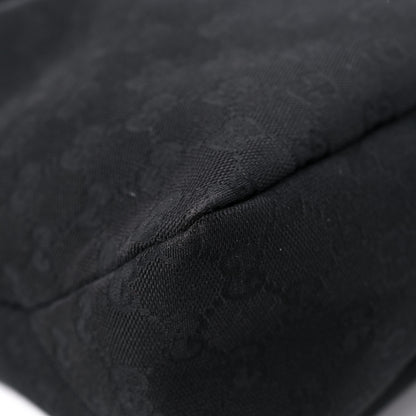 Gucci Monogram Medium Horsebit Chain Hobo Black 8 of 17