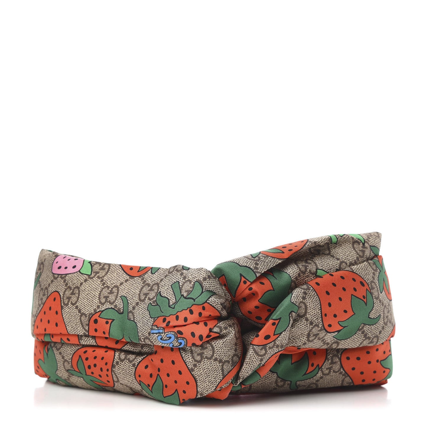 Silk Monogram Strawberry Print Headband M