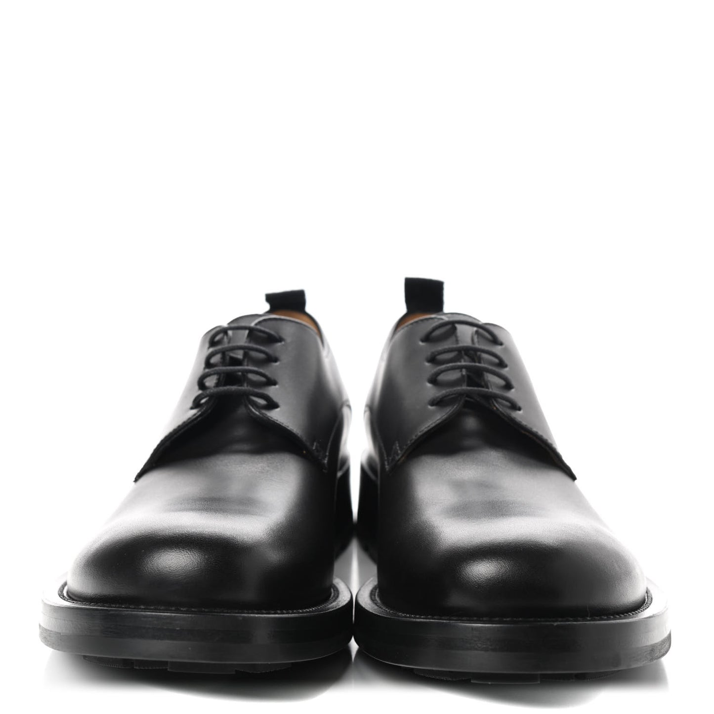 Calfskin Mens Derby Roman Stud Loafers 43 Black
