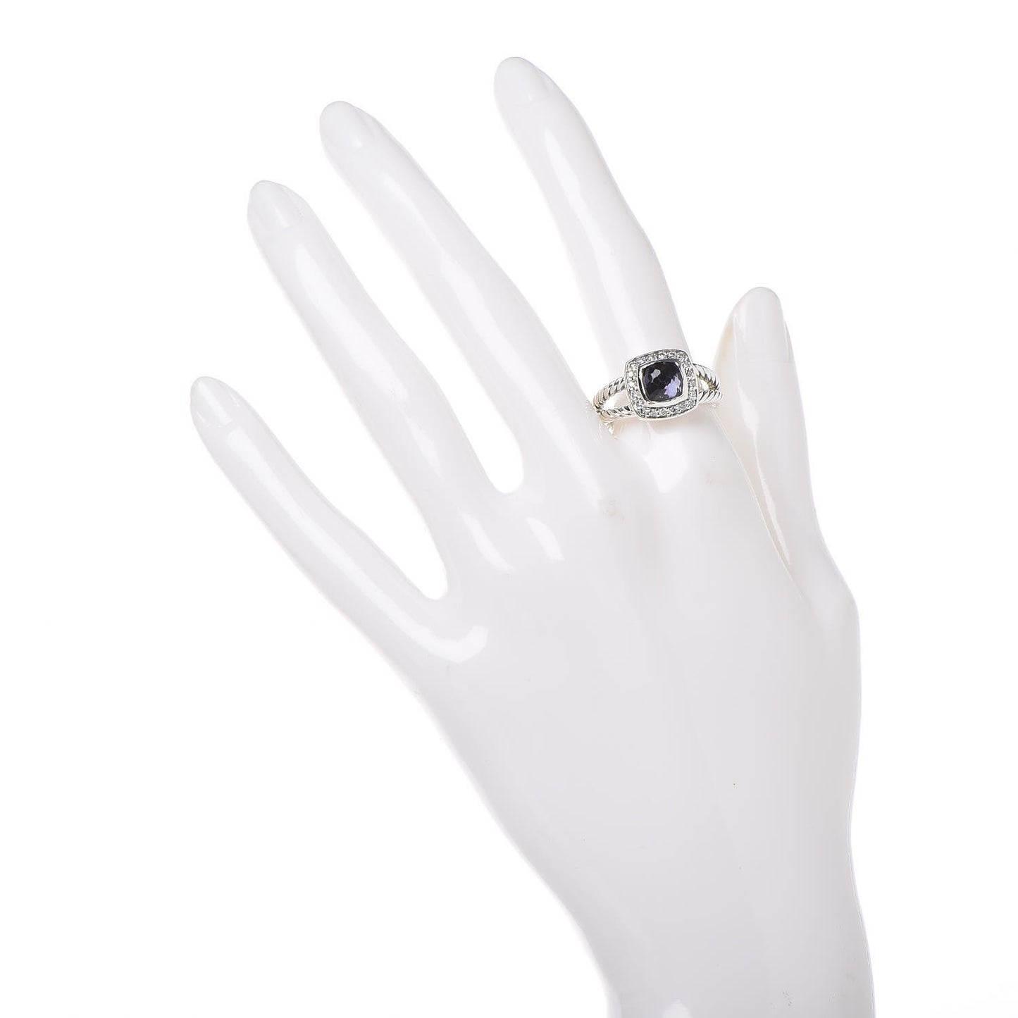 Sterling Silver Diamond Black Orchid 7mm Petite Albion Ring 55 7.25