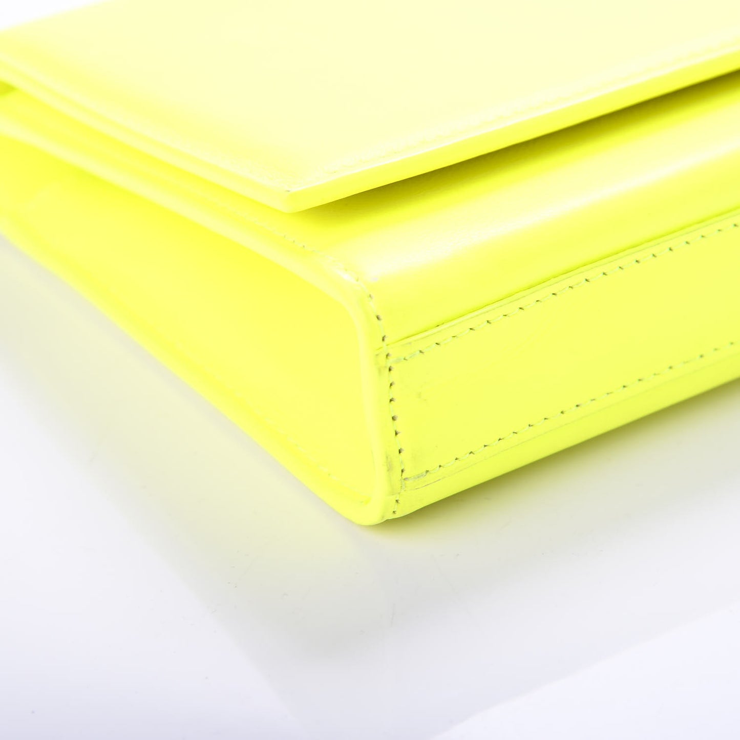 Calfskin Classic Monogram Clutch Neon Yellow