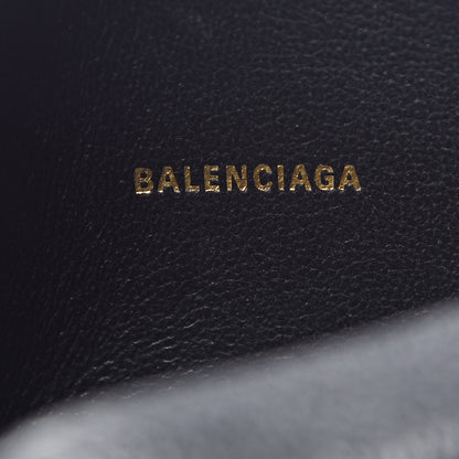 Balenciaga Grained Calfskin Logo XS Ville Top Handle Camera Bag Black White 6 of 11