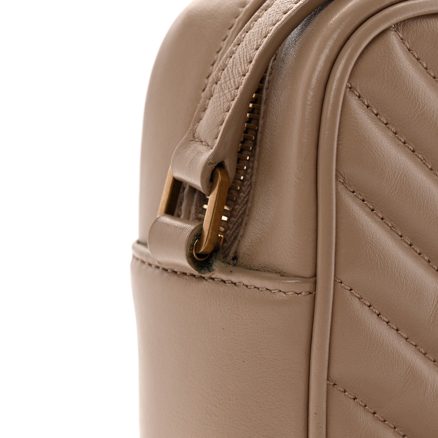 Saint Laurent Calfskin Matelasse Monogram Lou Camera Bag Dark Latte 12 of 12