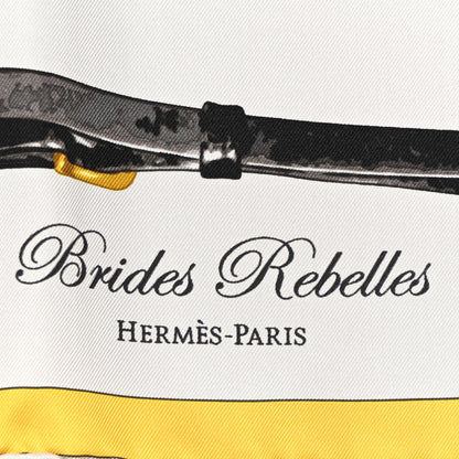 Hermes Silk Brides Rebelles Scarf 90 White 8 of 27